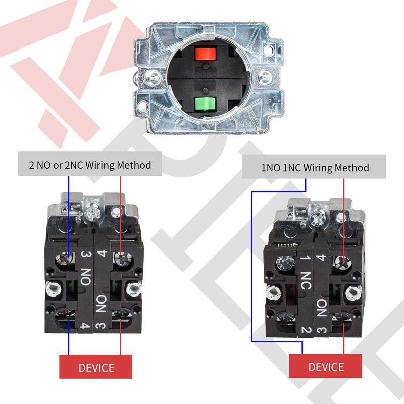 APIELE (Pack of 2) 22mm 2 Position Selector Switch Maintained 1NO XB2-10X/21 (2 Position Maintained) - Image 5